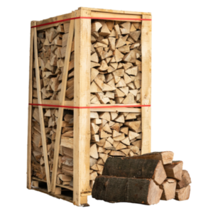 Caisse de bois de chauffage en hêtre blanchie ultra sec