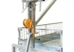 Remorque double essieux 4 roues 1400kg benne galvanisée basculante + grue 2000x1070x580 mm Torros – Image 5