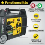 Champion Power Equipment 73001i-DF-EU Groupe électrogène mobile à essence et gaz – Image 6