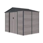 Abri de jardin métal en acier galvanisé effet bois gris 5,40 m² – ADELMO – Image 3
