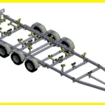 Remorque bateau NAVICA triple essieux