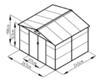 Abri de jardin métal anthracite 6,5 m² + kit d’ancrage – Image 4